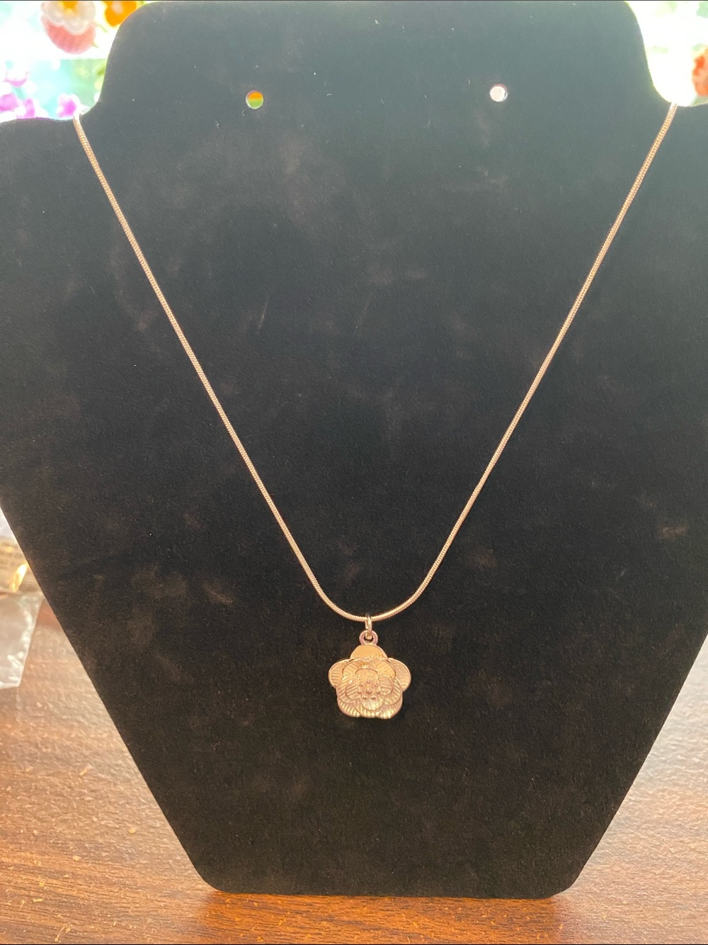 New 925 Sterling Silver Floral Pendant Necklace - Women Jewelry